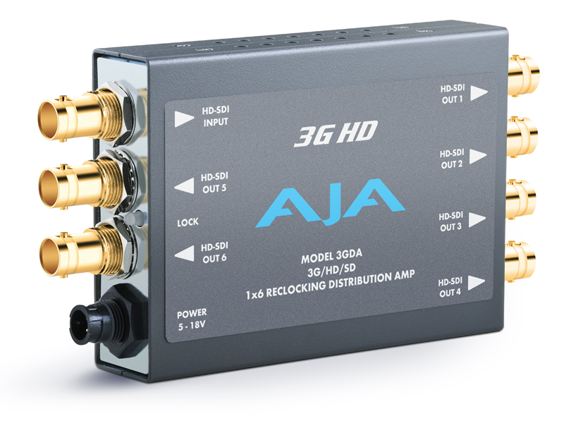 AJA Verteiler max. 3G-SDI 1:6 3GDA